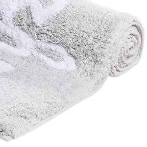 Tapis de bain Cotton Design Splash Coton - Argenté / Blanc - 70 x 120 cm