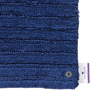 Tapis de bain Cotton Stripe Coton - Bleu marine - 60 x 60 cm