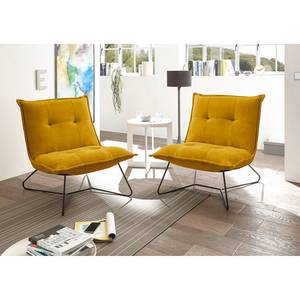 Fauteuil Tutu Microfibre - Microfibre Ranu: Jaune moutarde - Sans repose-pieds - Sans accoudoirs