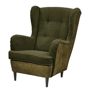 Fauteuil Marson Tissu, microfibre - Microfibre Salvo: Vert olive - Sans repose-pieds