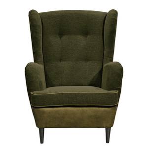 Fauteuil Marson Tissu, microfibre - Microfibre Salvo: Vert olive - Sans repose-pieds