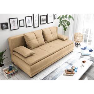 Schlafsofa Swanton Microfaser - Microfaser Rica: Beige