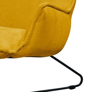 Fauteuil Tutu microvezel - Microvezel Ranu: Mosterdgeel - Zonder hocker - Met armleuningen