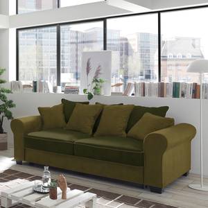 Sofa Marcola (2-Sitzer) Webstoff; Microfaser - Microfaser Salvo: Olivgrün