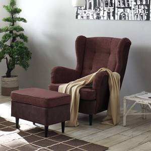 Fauteuil Marson Tissu, microfibre - Microfibre Salvo: Aubergine - Sans repose-pieds