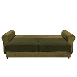 Canapé convertible Marcola Tissu, microfibre - Microfibre Salvo: Vert olive