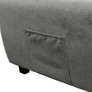 Canapé d’angle Holton Microfibre - Microfibre Ranu: Gris foncé - Méridienne courte à droite (vue de face) - Sans repose-pieds
