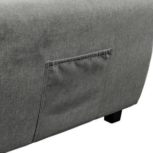 Canapé d’angle Holton Microfibre - Microfibre Ranu: Gris foncé - Méridienne courte à gauche (vue de face) - Sans repose-pieds