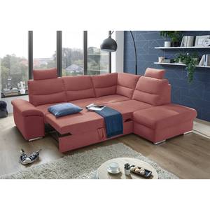 Ecksofa Caldwell Webstoff - Webstoff Roge: Altrosa - Ottomane davorstehend rechts