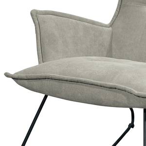 Fauteuil Tutu microvezel - Microvezel Ranu: Modder - Met hocker - Met armleuningen