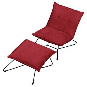 Fauteuil Tutu Microfibre - Microfibre Ranu: Baies - Avec repose-pieds - Sans accoudoirs