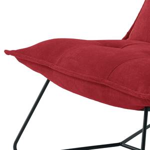 Fauteuil Tutu microvezel - Microvezel Ranu: Bessen - Met hocker - Zonder armleuningen