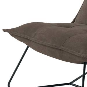 Fauteuil Tutu microvezel - Microvezel Ranu: Steengrijs - Met hocker - Zonder armleuningen