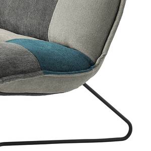 Fauteuil Tutu Microfibre - Microfibre Ranu Patchwork: Denim / Gris - Avec repose-pieds - Sans accoudoirs