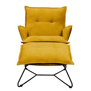 Fauteuil Tutu Microfibre - Microfibre Ranu: Jaune moutarde - Avec repose-pieds - Avec accoudoirs