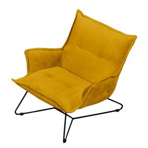 Fauteuil Tutu Microfibre - Microfibre Ranu: Jaune moutarde - Avec repose-pieds - Avec accoudoirs