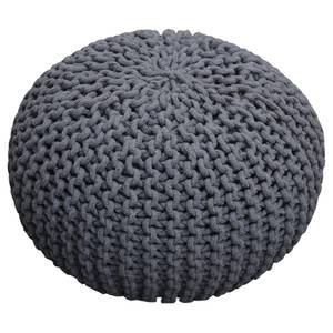 Pouf Quily Étoffe de coton - Bleu foncé