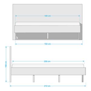 Houten bed met boomrand KAPRA massief acaciahout/ijzer - bruin acaciahout/zwart - 180 x 200cm