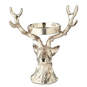 Kerzenständer Hirsch Aluminium - Silber