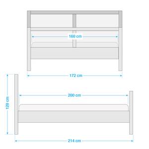 Bed van rotan Vinar Wit - 160 x 200cm