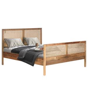 Bed van rotan Vinar Bruin - 160 x 200cm