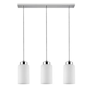 Hanglamp Bosco II melkglas/staal - 3 lichtbronnen