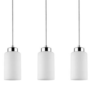 Hanglamp Bosco II melkglas/staal - 3 lichtbronnen