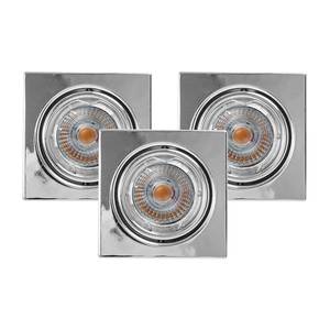 Inbouwlamp Ledsdream VI (set van 3) staal - 3 lichtbronnen