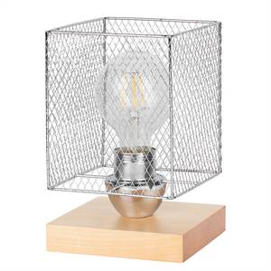 Lampe Norman Wood II Acier / Bouleau massif - 1 ampoule