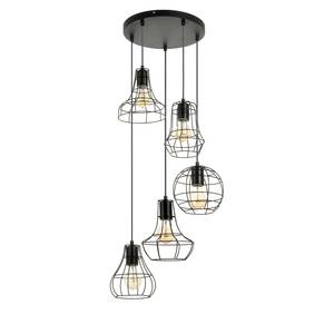 Hanglamp Outline staal - 5 lichtbronnen