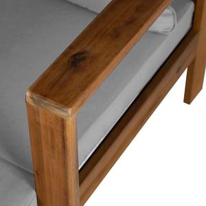 Loungebank Kogar massief acaciahout/polyester - grijs acaciahout