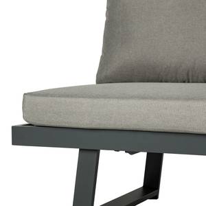 Loungeset Verton (2-delig) polyester/massief acaciahout - grijs/zwart