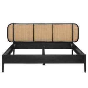 Rattanbett Vin Schwarz - Rattan - 213 x 93 x 221 cm