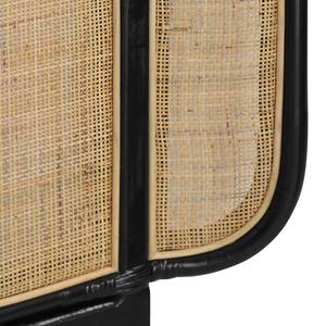 Rattanbett Vin Schwarz - Rattan - 213 x 93 x 221 cm