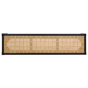 Bedbank Vin Zwart - Natuurvezel - Massief hout - 160 x 45 x 40 cm