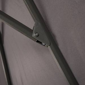 Ampelschirm Roma Aluminium / Polyester - Schwarz
