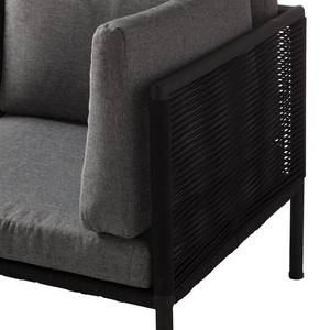 Loungeset Koozy (2-teilig) Stahl / Polyester - Grau / Schwarz