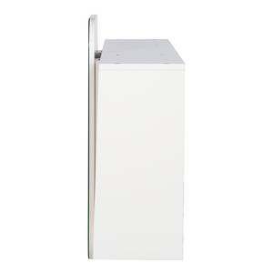 Armoire toilette LINDHOLM porte couliss. Blanc / Chêne - Blanc