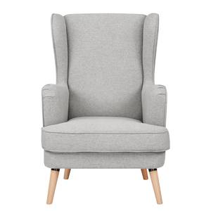 Oorfauteuil Limeri vilt - Vilt Blix: Lichtgrijs - Met hocker