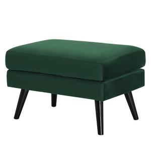 Fauteuil bergère Limeri II Velours - Velours Criada: Vert foncé - Avec repose-pieds