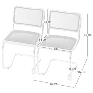 Freischwinger HOLM 2er-Set  Mesh Chrom glänzend