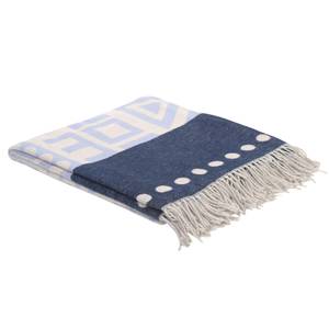 Plaid Amanda Cotton Global Tribe textielmix - Lichtblauw