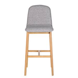 Chaises de bar Burghead (lot de 2) Tissu / Frêne massif - Gris / Frêne