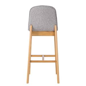 Chaises de bar Burghead (lot de 2) Tissu / Frêne massif - Gris / Frêne