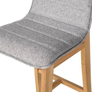 Chaises de bar Burghead (lot de 2) Tissu / Frêne massif - Gris / Frêne