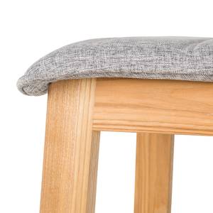 Chaises de bar Burghead (lot de 2) Tissu / Frêne massif - Gris / Frêne