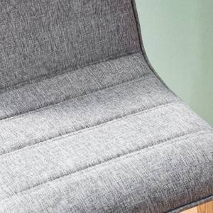 Chaises de bar Burghead (lot de 2) Tissu / Frêne massif - Gris / Frêne