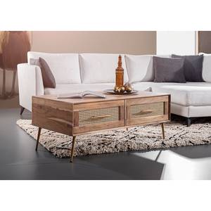 Table basse Bowdon Cannage / Acacia massif / Acacia / Doré