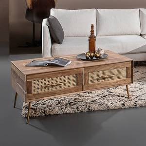 Table basse Bowdon Cannage / Acacia massif / Acacia / Doré