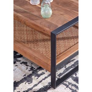 Table basse Leyma Rotin / Acacia massif - Acacia / Anthracite